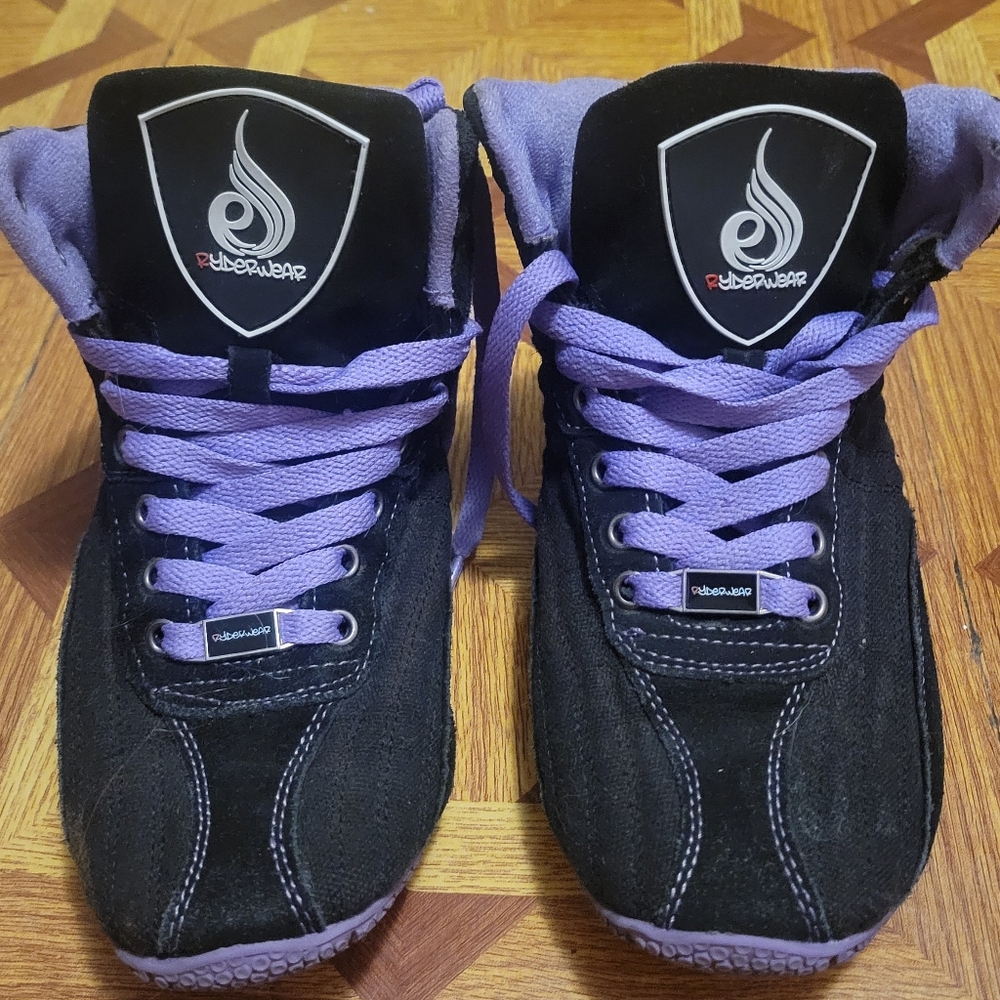 Ryderwear Black And Purple Gym Bodybuilding Shoes Size 7 Womens